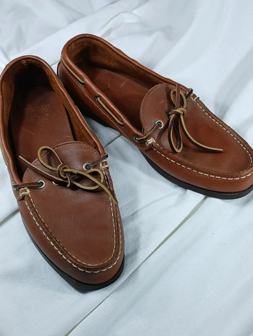 G.H. Bass Men's brown Leather Boat Shoes